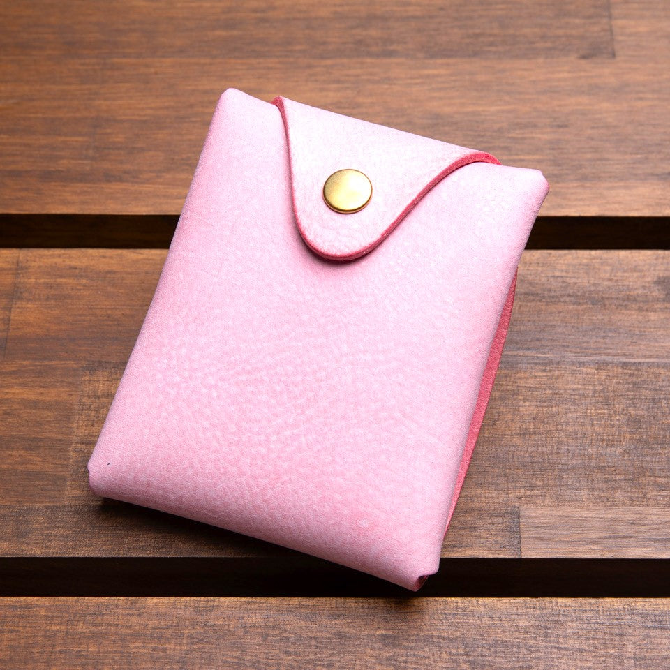 ALASKA LEATHER TRIFOLD WALLET -PINK- アラスカレザー三つ折り財布