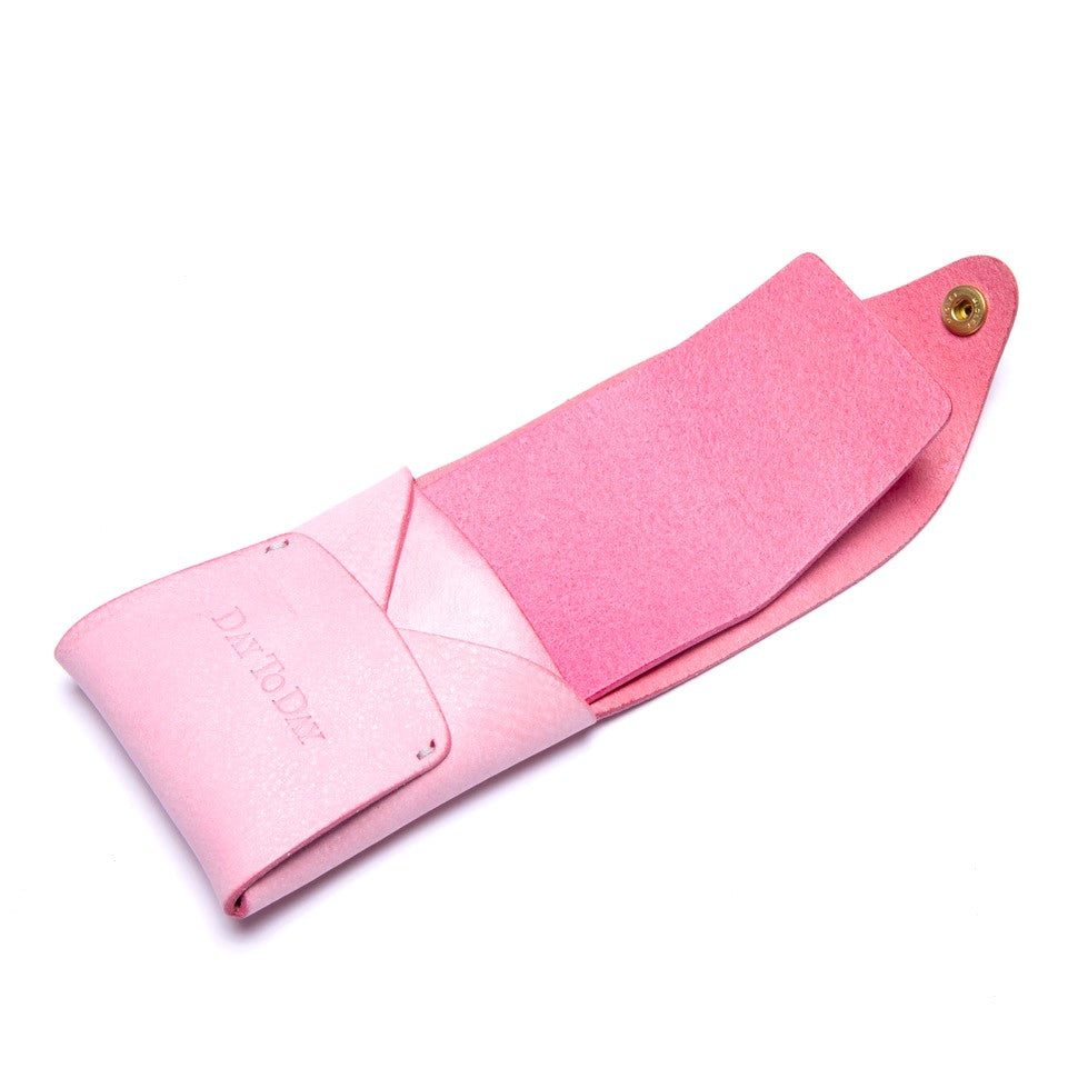 ALASKA LEATHER TRIFOLD WALLET -PINK- アラスカレザー三つ折り財布