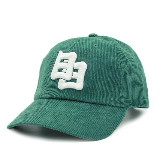 DAY TO DAY "KANJI" 3D EMBROIDERY CORDUROY CAP -Green-立体刺繍「日日」キャップ グリーン