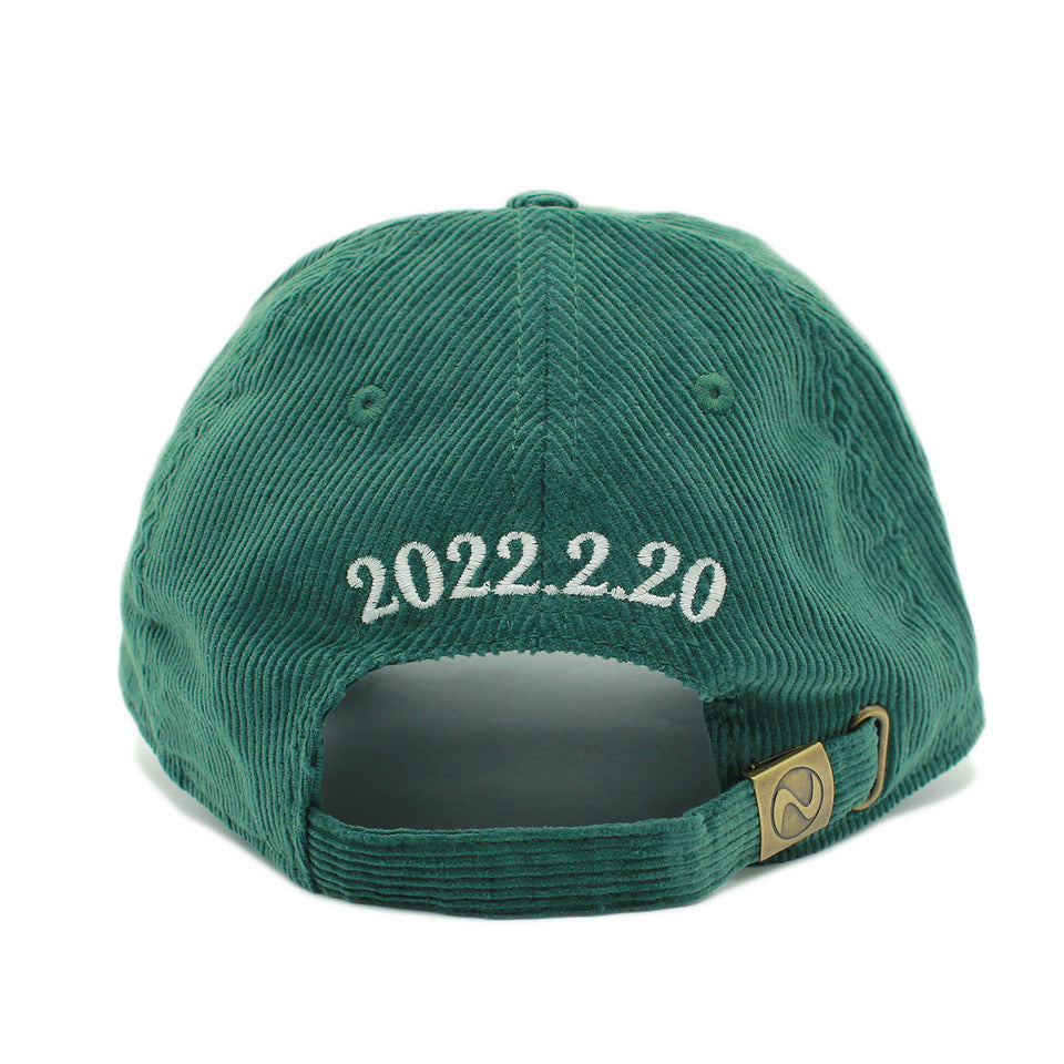 DAY TO DAY "KANJI" 3D EMBROIDERY CORDUROY CAP -Green-立体刺繍「日日」キャップ グリーン