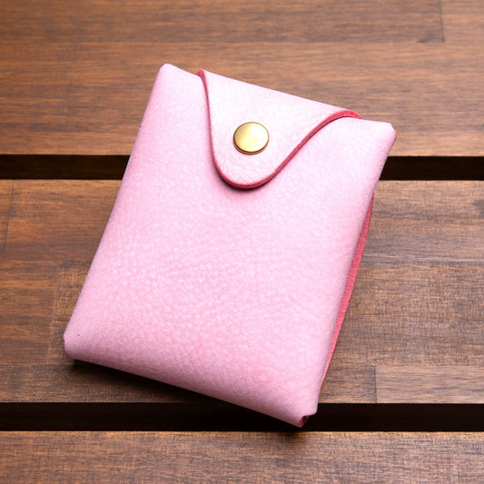 ALASKA LEATHER TRIFOLD WALLET -PINK- アラスカレザー三つ折り財布